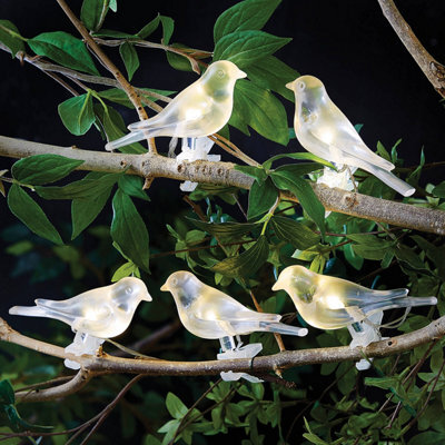 Gainsborough Set Of 5 Solar White Dove Lights  Clip On Garden Decoration