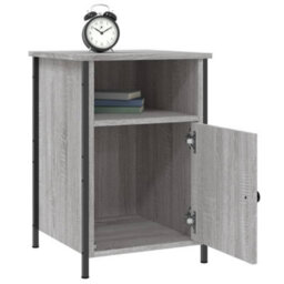 Berkfield Bedside Cabinet Grey Sonoma 40X42X60 Cm Engineered Wood - thumbnail 4