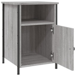 Berkfield Bedside Cabinet Grey Sonoma 40X42X60 Cm Engineered Wood - thumbnail 6