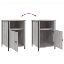 Berkfield Bedside Cabinet Grey Sonoma 40X42X60 Cm Engineered Wood - thumbnail 9