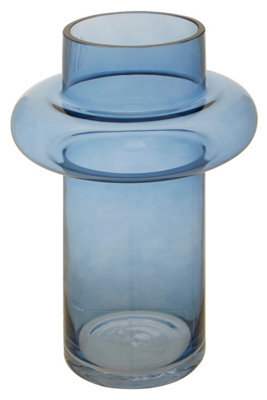 Orsina Cabrina Large Blue Glass Vase - image 1