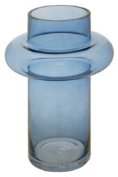 Orsina Cabrina Large Blue Glass Vase