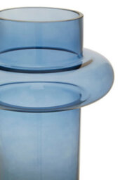 Orsina Cabrina Large Blue Glass Vase - thumbnail 2