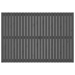 Berkfield Wall Headboard Grey 159.5X3X110 Cm Solid Wood Pine - thumbnail 4