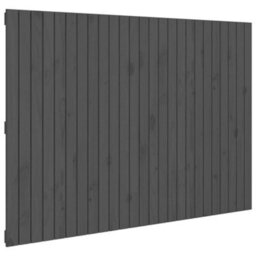 Berkfield Wall Headboard Grey 159.5X3X110 Cm Solid Wood Pine - thumbnail 2