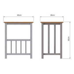 Fwstyle Oak Grey Magazine Rack Ready Assembled - thumbnail 4