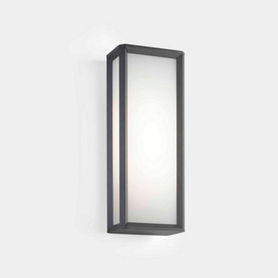 Luminosa Lighting Luminosa Skat Outdoor Led Box Wall Lantern Urban Grey, White Ip65 21.8W 2700K