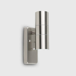 Valuelights Modern Brushed Chrome Ip44 Rated Up/down Outdoor Security Wall Light - Complete With 2 X 5W Gu10 Warm White Led Bulbs - thumbnail 4