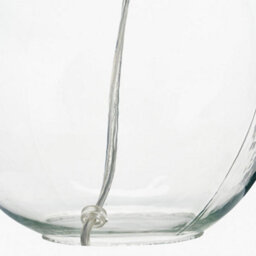 Pacific Lifestyle Neutral Clear Glass Table Lamp With Grey Shade - thumbnail 5