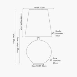 Pacific Lifestyle Neutral Clear Glass Table Lamp With Grey Shade - thumbnail 6