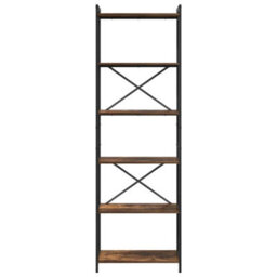 Berkfield Bookcase Smoked Oak 60 X 30 X 188 Cm Engineered Wood - thumbnail 5