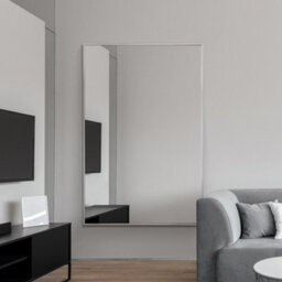 "Mirroroutlet Artus - Silver Aluminium Edged Wall Mirror 47"" X 31"" (120 Cm X 80 Cm)" - thumbnail 1