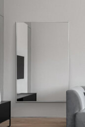 "Mirroroutlet Artus - Silver Aluminium Edged Wall Mirror 47"" X 31"" (120 Cm X 80 Cm)" - thumbnail 2