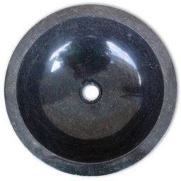 Berkfield Elegant Basin Marble 40 Cm Black - thumbnail 4
