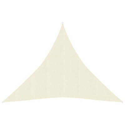 Berkfield Sunshade Sail 160 G/m2 Cream 4.5X4.5X4.5 M Hdpe - image 1