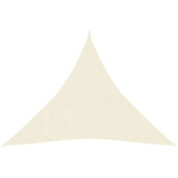Berkfield Sunshade Sail 160 G/m2 Cream 4.5X4.5X4.5 M Hdpe - thumbnail 1