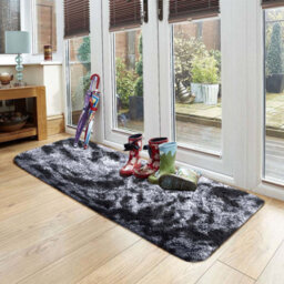 Ameha Non Slip Rugs Bedroom Living Room Shaggy Fluffy Kitchen Hallway Large Floor Mat Tye Dye Grey 80X150 Cm Rug - thumbnail 6