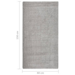 Walplus Shaggy Rug Light Grey 80X150 Cm Anti Slip - thumbnail 5