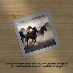 Ak Frames 50X50Cm Silver Picture Mounts To Fit 40X40Cm Aperture Size - Mount Board Only (No Frame Included) - thumbnail 5