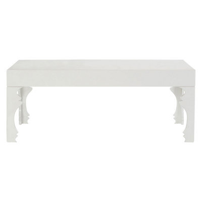 Orsina High Gloss White Coffee Table, White Wood Coffee Table, Rectangular Coffee Table, Stylish Coffee Table - image 1