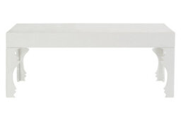 Orsina High Gloss White Coffee Table, White Wood Coffee Table, Rectangular Coffee Table, Stylish Coffee Table - thumbnail 4