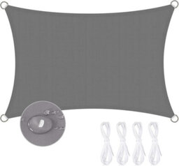 Grey 2X3M Rectangular Shade Sail 95% Uv Protection Waterproof - thumbnail 1