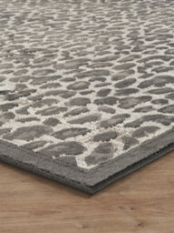 Mayfair Living Room Area Rug Metallic Sheen Contemporary Modern Leopard Design - Black 120Cm X 170Cm - thumbnail 5