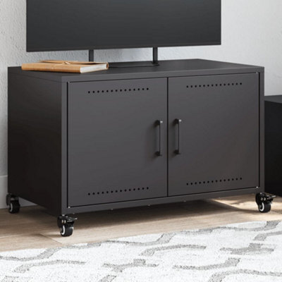 Berkfield Tv Cabinet Black 68X39X43.5 Cm Steel - image 1