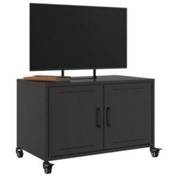 Berkfield Tv Cabinet Black 68X39X43.5 Cm Steel - thumbnail 5