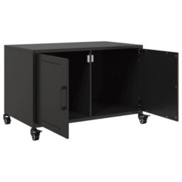 Berkfield Tv Cabinet Black 68X39X43.5 Cm Steel - thumbnail 9