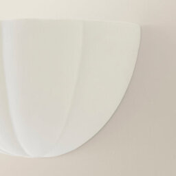 Valuelights Leonardo Paint-Me Plain Ceramic Scallop Flush Wall Light With Bulb - thumbnail 5