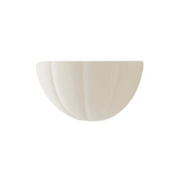 Valuelights Leonardo Paint-Me Plain Ceramic Scallop Flush Wall Light With Bulb - thumbnail 6