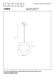 Lucide Firmin Ceiling Pendant Light 300 mm - thumbnail 7