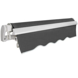 Sundaze Garden Manual Retractable Awning Patio Canopy Sun Shade Shelter Angle Adjustable 3.5X2.5M Grey - thumbnail 5