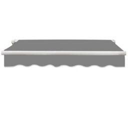 Sundaze Garden Manual Retractable Awning Patio Canopy Sun Shade Shelter Angle Adjustable 3.5X2.5M Grey - thumbnail 2