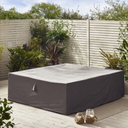 Furniturebox Orlando Grey Rattan Garden Sofa Modular Outdoor Patio Couch Seating - Table & 6 Chairs Garden Corner Sofa Set +Cover - thumbnail 9