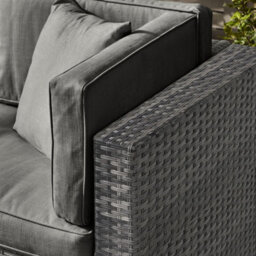 Furniturebox Orlando Grey Rattan Garden Sofa Modular Outdoor Patio Couch Seating - Table & 6 Chairs Garden Corner Sofa Set +Cover - thumbnail 6