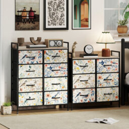 Wyld Haus Tonona 6-Drawer White Fabric Storage Chest - Slim Contemporary Dresser 79W X 29D X 85H Cm - thumbnail 8