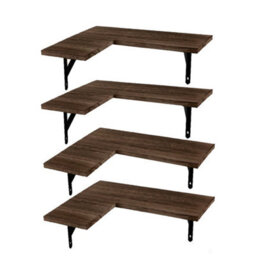 4 Piece Home Corner Floating Shelves Wall Mounted Storage Wooden Display Shelf - thumbnail 8