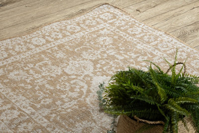 RugsX Organic 2762 Sisal Carpet Ornament, Frame Natural Ecru Modern Irregular Shape 240X330 Cm - image 1