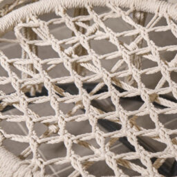 Ohs Macrame Hanging Chair Outdoor Swing Garden Furniture Hammock Rope Soft Tassels - thumbnail 2