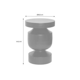 Sweeek - Metal Side Table Khaki 30.5X30.5X43.5 Cm - Alma - thumbnail 5