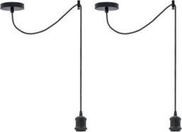 Ledsone 2M Vintage Industrial Black Spider Chandelier Adjustable E27 Pendant Lamp With Bulb - thumbnail 5