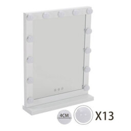 Living And Home Hollywood Vanity Mirror Makeup Mirror Touch Control Lighted Mirror With 13 Dimmable Light Bulbs 40X 52Cm - thumbnail 5