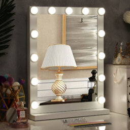 Living And Home Hollywood Vanity Mirror Makeup Mirror Touch Control Lighted Mirror With 13 Dimmable Light Bulbs 40X 52Cm - thumbnail 1