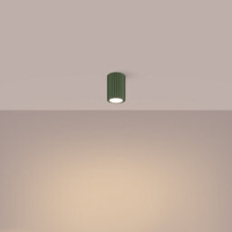 Sollux Lighting Karbon Aluminum Olive Green 1 Lights Minimalist Ceiling Light - thumbnail 3