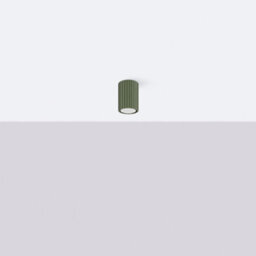 Sollux Lighting Karbon Aluminum Olive Green 1 Lights Minimalist Ceiling Light - thumbnail 2