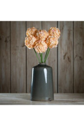 White Apricot Allium Faux Flower Stem For Elegant Decor - thumbnail 2