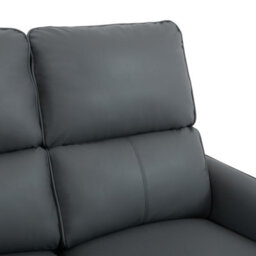More4Homes Madrid 2 Seater Manual Recliner Air Leather Sofa (Grey) - thumbnail 5