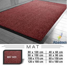 Abaseen Red 60X90 Cm Door Mat Heavy Duty Indoor Outdoor - thumbnail 2